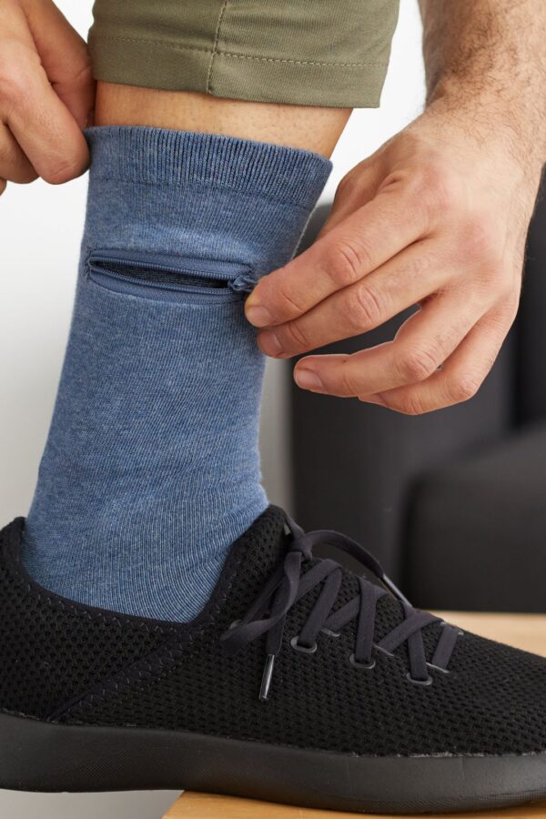 Calcetines de bambú unisex con bolsa oculta - Image 17