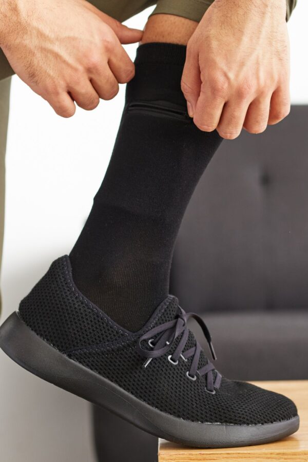 Calcetines de bambú unisex con bolsa oculta - Image 11