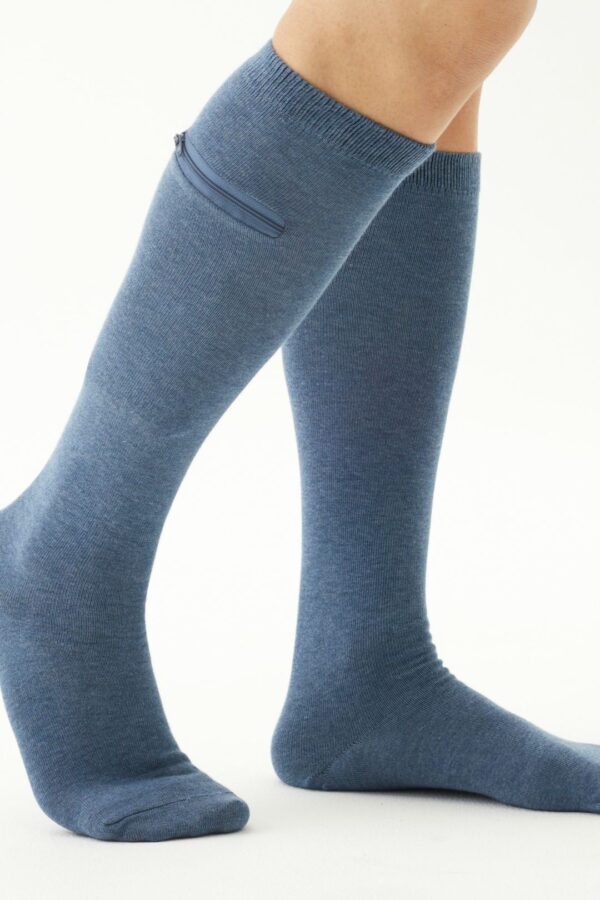 Calcetines largos de bambú unisex con bolsa oculta - Image 27
