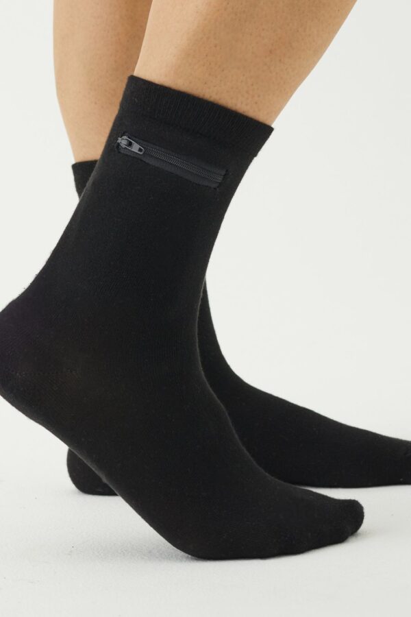 Calcetines cortos de bambú unisex con bolsa oculta - Image 28