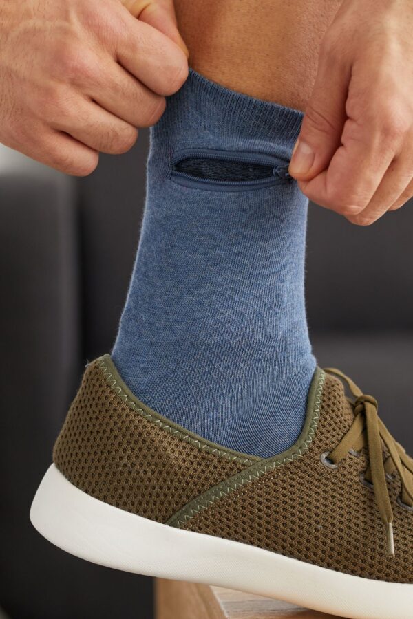 Calcetines cortos de bambú unisex con bolsa oculta - Image 19