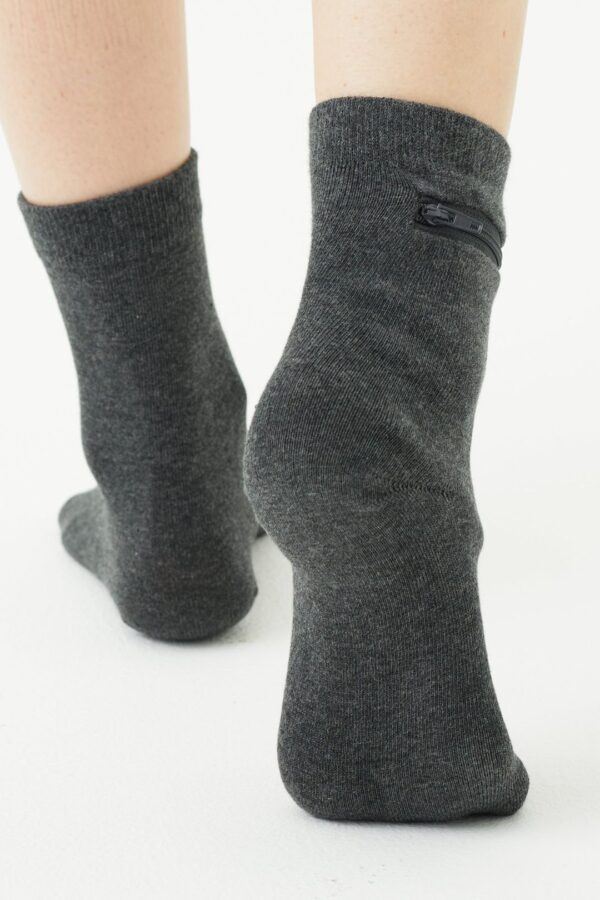 Calcetines cortos de bambú unisex con bolsa oculta - Image 10