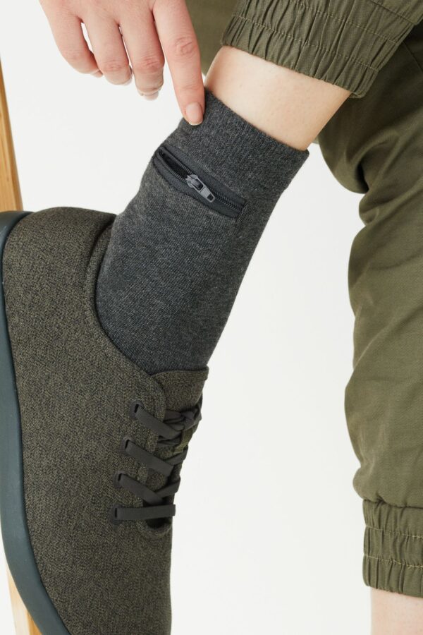 Calcetines cortos de bambú unisex con bolsa oculta - Image 9