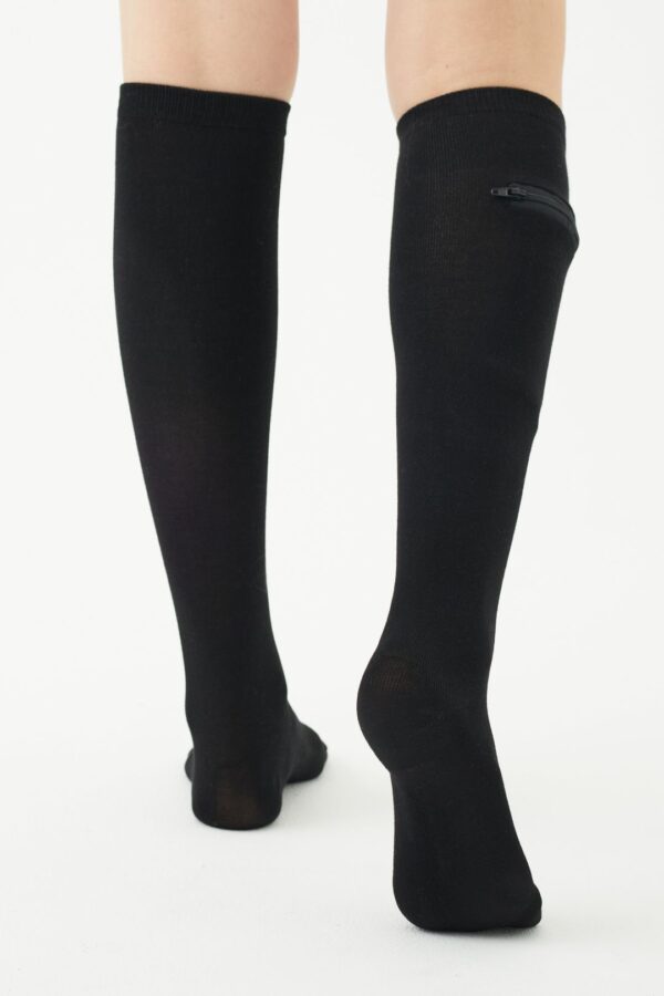 Calcetines largos de bambú unisex con bolsa oculta - Image 16