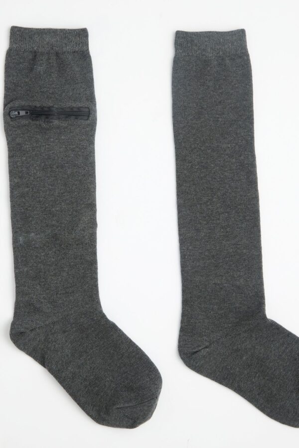 Calcetines largos de bambú unisex con bolsa oculta - Image 7