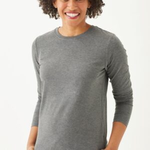 Playera Manga Larga Cuello Redondo para Mujer